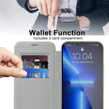 Husa pentru iPhone 13 Pro, Techsuit SmartMag Book Case, albastru