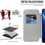Husa pentru iPhone 13 Pro, Techsuit SmartMag Book Case, albastru