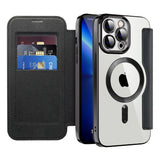 Husa pentru iPhone 13 Pro Max, Techsuit SmartMag Book Case, albastru