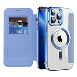 Husa pentru iPhone 13 Pro Max, Techsuit SmartMag Book Case, bleu