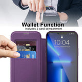 Husa pentru iPhone 13 Pro Max, Techsuit SmartMag Book Case, albastru