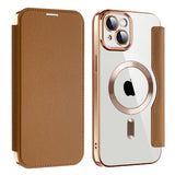 Husa pentru iPhone 14, Techsuit SmartMag Book Case, albastru