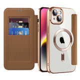 Husa pentru iPhone 14, Techsuit SmartMag Book Case, albastru