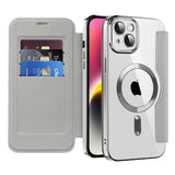 Husa pentru iPhone 14, Techsuit SmartMag Book Case, albastru