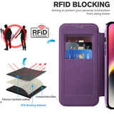 Husa pentru iPhone 14, Techsuit SmartMag Book Case, albastru