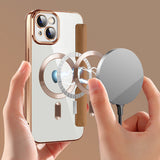 Husa pentru iPhone 14 Plus, Techsuit SmartMag Book Case, albastru