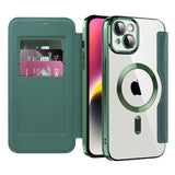 Husa pentru iPhone 14 Plus, Techsuit SmartMag Book Case, albastru