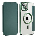 Husa pentru iPhone 14 Plus, Techsuit SmartMag Book Case, albastru