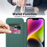 Husa pentru iPhone 14 Plus, Techsuit SmartMag Book Case, albastru