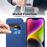 Husa pentru iPhone 14 Plus, Techsuit SmartMag Book Case, albastru
