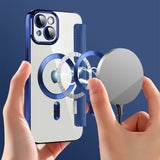 Husa pentru iPhone 14 Plus, Techsuit SmartMag Book Case, albastru