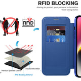 Husa pentru iPhone 14 Plus, Techsuit SmartMag Book Case, albastru