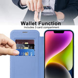 Husa pentru iPhone 14 Plus, Techsuit SmartMag Book Case, bleu