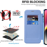 Husa pentru iPhone 14 Plus, Techsuit SmartMag Book Case, bleu