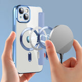 Husa pentru iPhone 14 Plus, Techsuit SmartMag Book Case, bleu