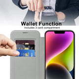Husa pentru iPhone 14 Plus, Techsuit SmartMag Book Case, albastru
