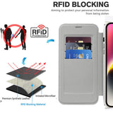 Husa pentru iPhone 14 Plus, Techsuit SmartMag Book Case, albastru