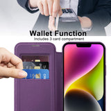 Husa pentru iPhone 14 Plus, Techsuit SmartMag Book Case, albastru