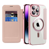 Husa pentru iPhone 14 Pro Max, Techsuit SmartMag Book Case, albastru