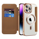 Husa pentru iPhone 14 Pro Max, Techsuit SmartMag Book Case, albastru