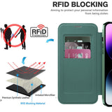 Husa pentru iPhone 14 Pro Max, Techsuit SmartMag Book Case, albastru