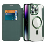 Husa pentru iPhone 14 Pro Max, Techsuit SmartMag Book Case, albastru