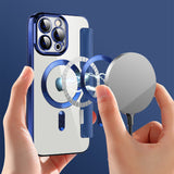Husa pentru iPhone 14 Pro Max, Techsuit SmartMag Book Case, albastru