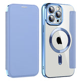 Husa pentru iPhone 14 Pro Max, Techsuit SmartMag Book Case, bleu