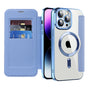 Husa pentru iPhone 14 Pro Max, Techsuit SmartMag Book Case, bleu