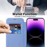 Husa pentru iPhone 14 Pro Max, Techsuit SmartMag Book Case, bleu