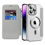 Husa pentru iPhone 14 Pro Max, Techsuit SmartMag Book Case, albastru