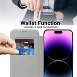 Husa pentru iPhone 14 Pro Max, Techsuit SmartMag Book Case, albastru