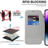 Husa pentru iPhone 14 Pro Max, Techsuit SmartMag Book Case, albastru