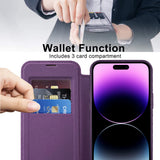 Husa pentru iPhone 14 Pro Max, Techsuit SmartMag Book Case, albastru