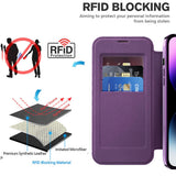 Husa pentru iPhone 14 Pro Max, Techsuit SmartMag Book Case, albastru
