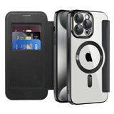 Husa pentru iPhone 15 Pro, Techsuit SmartMag Book Case, albastru