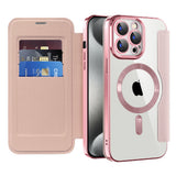 Husa pentru iPhone 15 Pro, Techsuit SmartMag Book Case, albastru