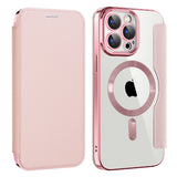 Husa pentru iPhone 15 Pro, Techsuit SmartMag Book Case, albastru