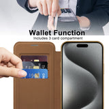 Husa pentru iPhone 15 Pro, Techsuit SmartMag Book Case, albastru