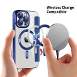 Husa pentru iPhone 15 Pro, Techsuit SmartMag Book Case, albastru
