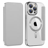 Husa pentru iPhone 15 Pro, Techsuit SmartMag Book Case, albastru