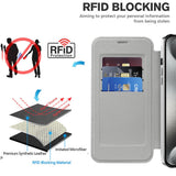 Husa pentru iPhone 15 Pro, Techsuit SmartMag Book Case, albastru