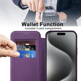 Husa pentru iPhone 15 Pro, Techsuit SmartMag Book Case, albastru