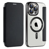 Husa pentru iPhone 15 Pro Max, Techsuit SmartMag Book Case, albastru