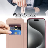 Husa pentru iPhone 15 Pro Max, Techsuit SmartMag Book Case, albastru
