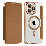 Husa pentru iPhone 15 Pro Max, Techsuit SmartMag Book Case, albastru