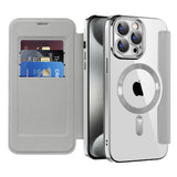 Husa pentru iPhone 15 Pro Max, Techsuit SmartMag Book Case, albastru