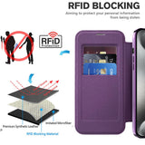 Husa pentru iPhone 15 Pro Max, Techsuit SmartMag Book Case, albastru
