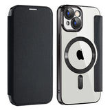 Husa pentru iPhone 15, Techsuit SmartMag Book Case, albastru