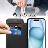 Husa pentru iPhone 15, Techsuit SmartMag Book Case, albastru